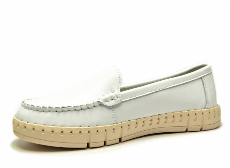 Mokasyny białe 38 skóra półbuty FILIPPO 7527 skórzane 