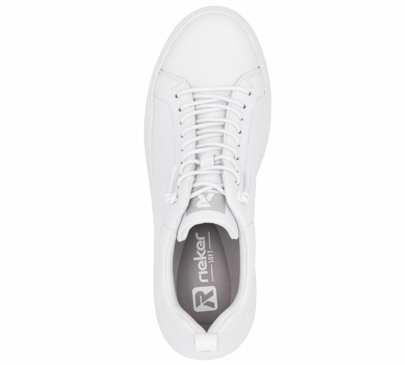 Półbuty sneakersy 39 RIEKER W2301 białe skóra damskie skórzane