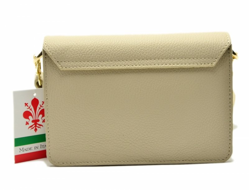 TOREBKA listonoszka skóra beżowa skórzana MIKO beż damska 