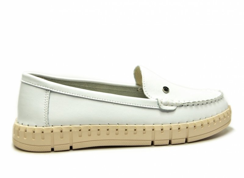 Mokasyny białe 36 skóra półbuty FILIPPO 7527 skórzane 