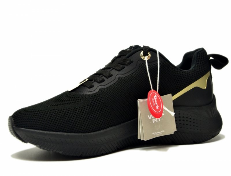 Sneakersy 38 TAMARIS 83728 półbuty sportowe czarne duo-tex