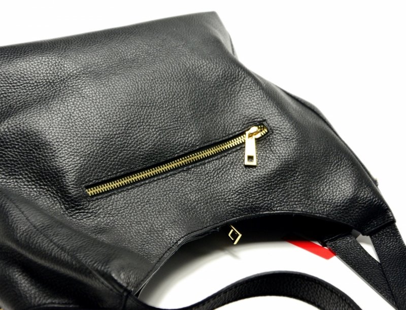 TOREBKA skórzana MIKO czarna skóra 