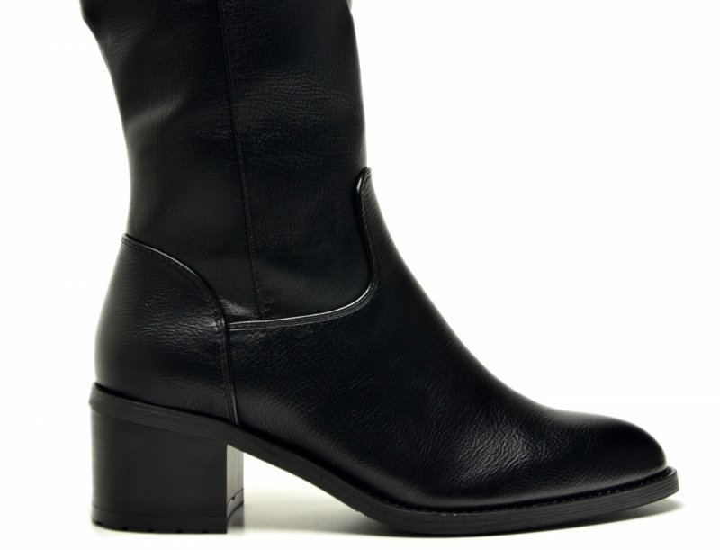 Kozaki 39 VINCEZA 58589 czarne damskie na obcasie