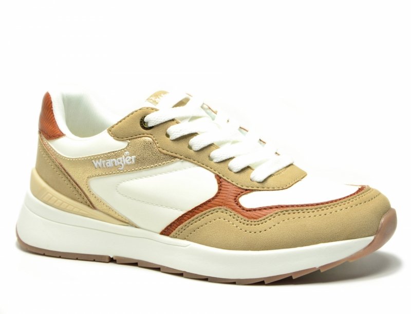 Sneakersy WRANGLER PEARL 38 półbuty sportowe damskie beżowe camel kremowe
