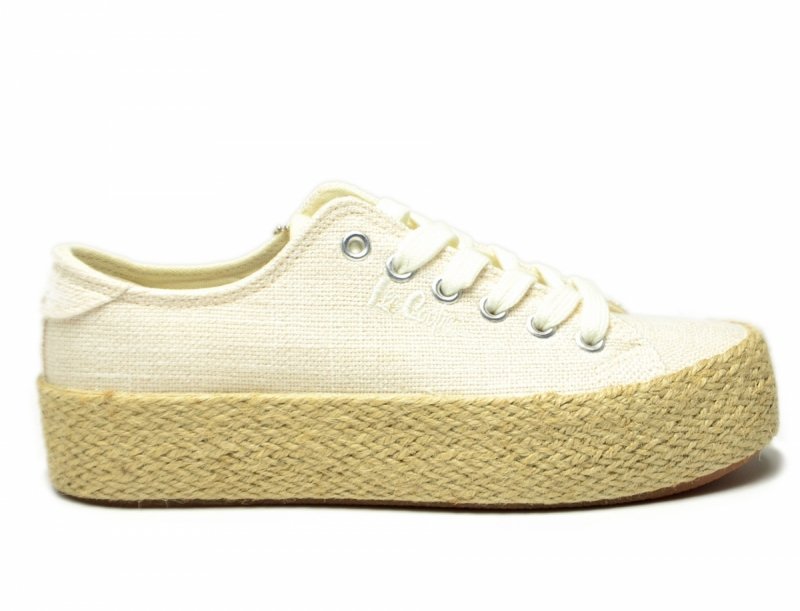 Półbuty espadryle 39 trampki LEE COOPER białe 3284 kremowe