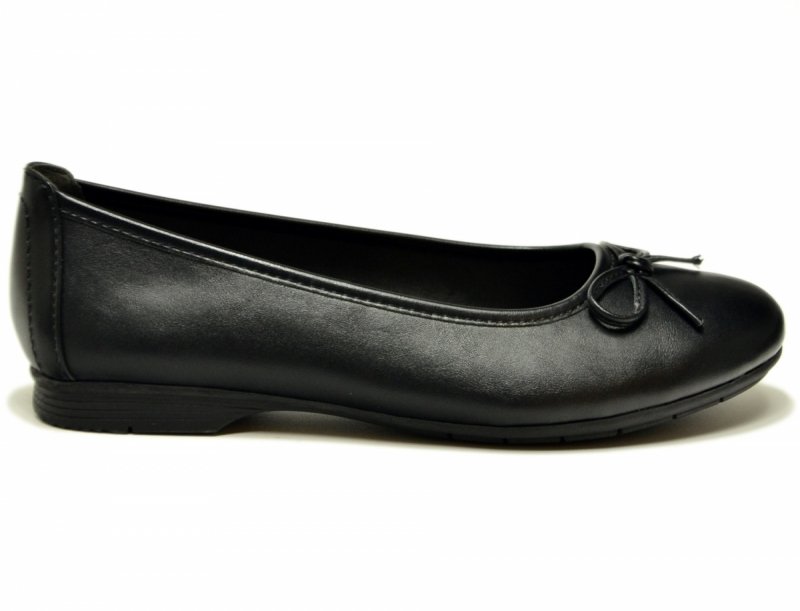 Baleriny damskie 40 JANA 22163 czarne półbuty balerinki