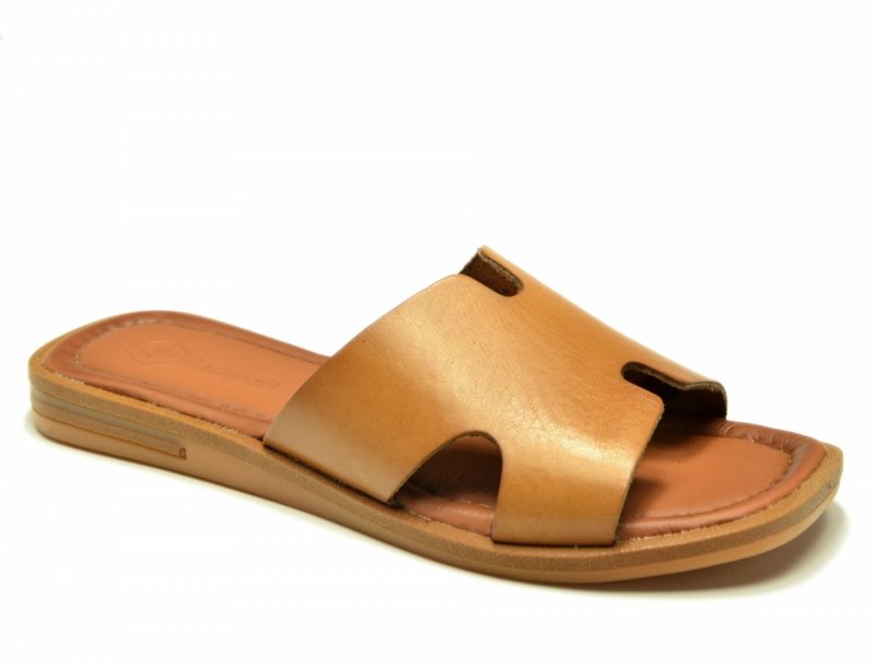 Klapki damskie skóra 38 brązowe 64013 skórzane CAMBELL