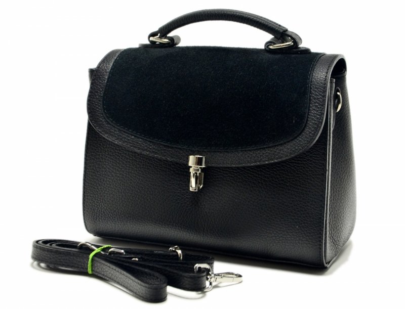 TOREBKA skóra MIKO skórzana czarna mała