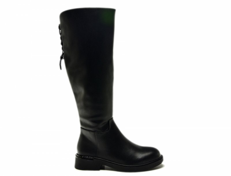 Kozaki 37 VINCEZA 66822 czarne skóra skórzane damskie płaskie