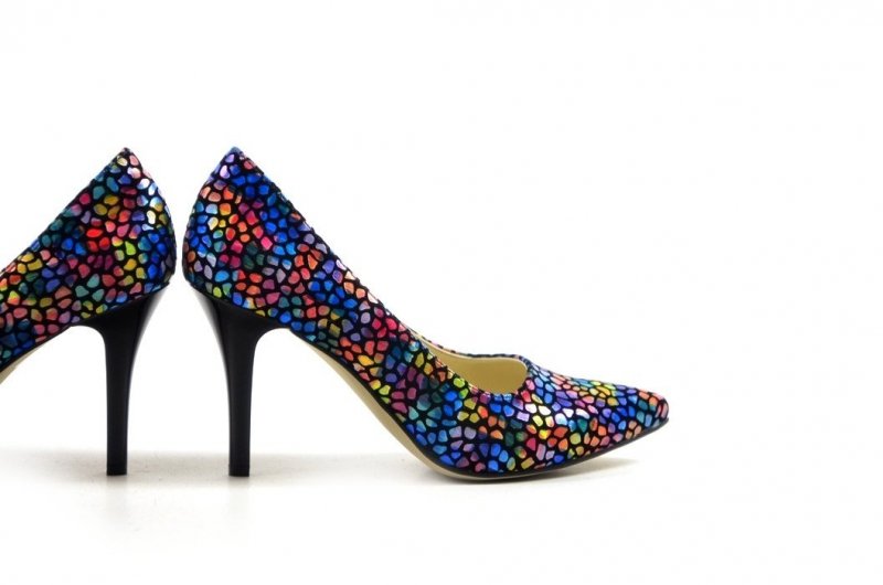 Czółenka 37 szpilki skóra Victoria DEEX 41 marmur kolor