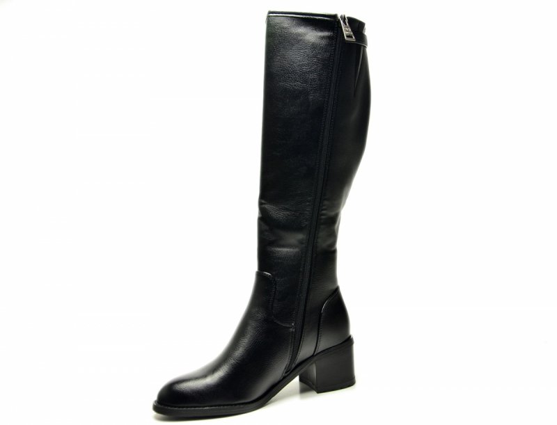 Kozaki 40 VINCEZA 58589 czarne damskie na obcasie