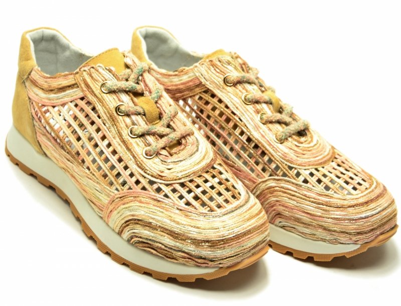 Półbuty sneakersy 36 skóra FILIPPO 7720 beżowe skórzane beż ażurowane