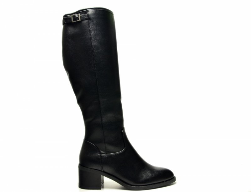 Kozaki 39 VINCEZA 58589 czarne damskie na obcasie