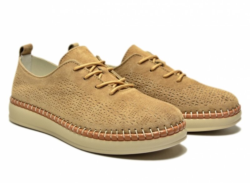 Półbuty beżowe 41 skóra FILIPPO 7674 skórzane beż 