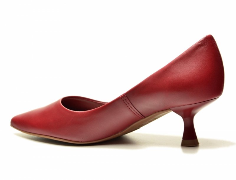 Czółenka 37 kaczuszki BOTTERO 365401 skóra bordowe skórzane bordo