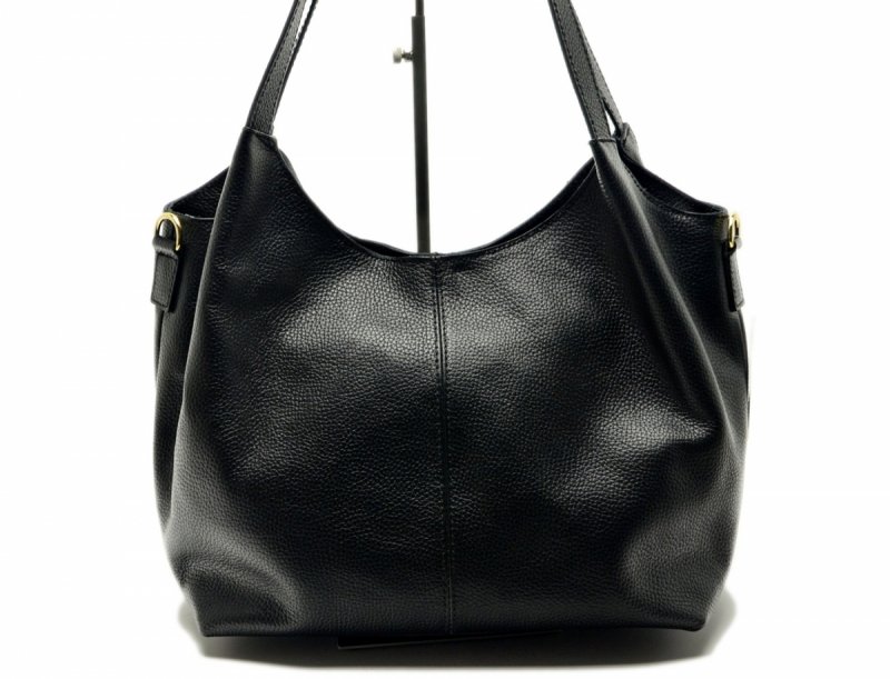 TOREBKA skórzana MIKO czarna skóra 