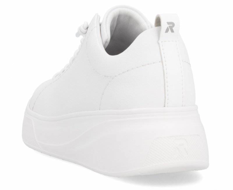 Półbuty sneakersy 41 RIEKER W2301 białe skóra damskie skórzane