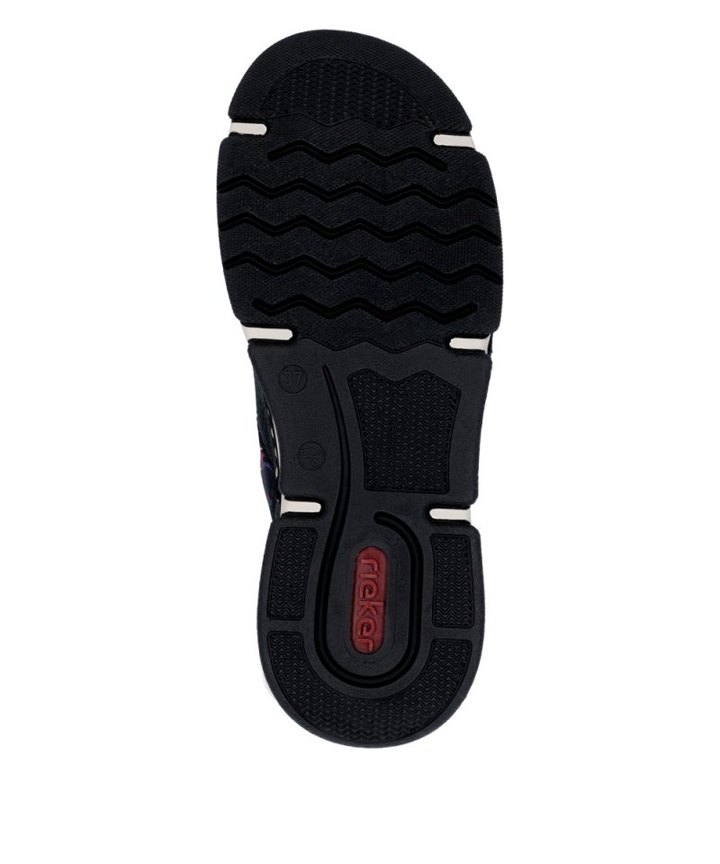 BOTKI sneakersy 37 RIEKER 45957 czarne damskie półbuty 