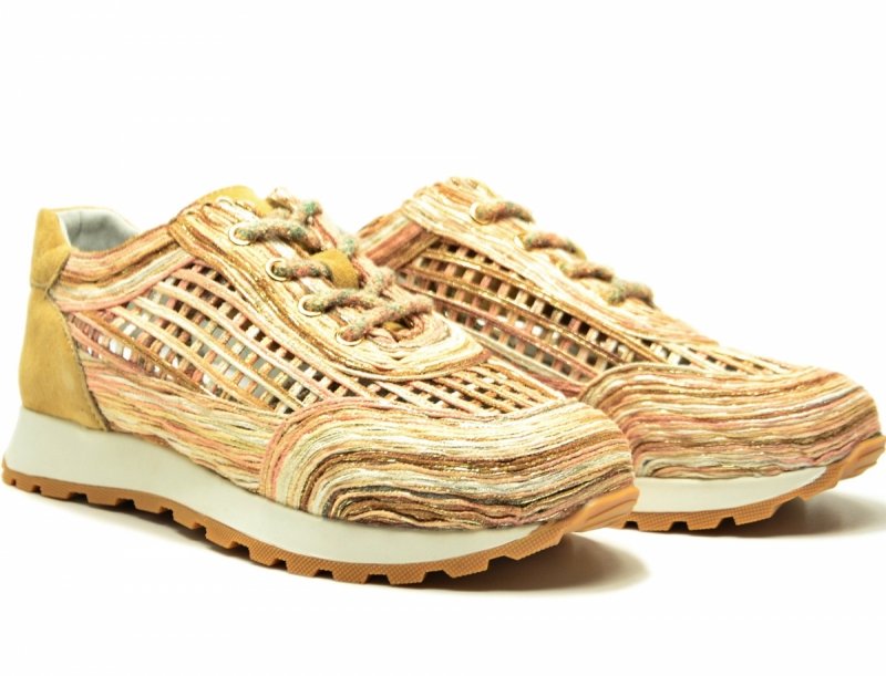 Półbuty sneakersy 36 skóra FILIPPO 7720 beżowe skórzane beż ażurowane