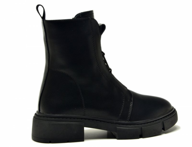 Botki 40 skóra FILIPPO 6524 czarne skórzane damskie 