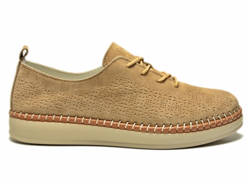 Półbuty beżowe 38 skóra FILIPPO 7674 skórzane beż 