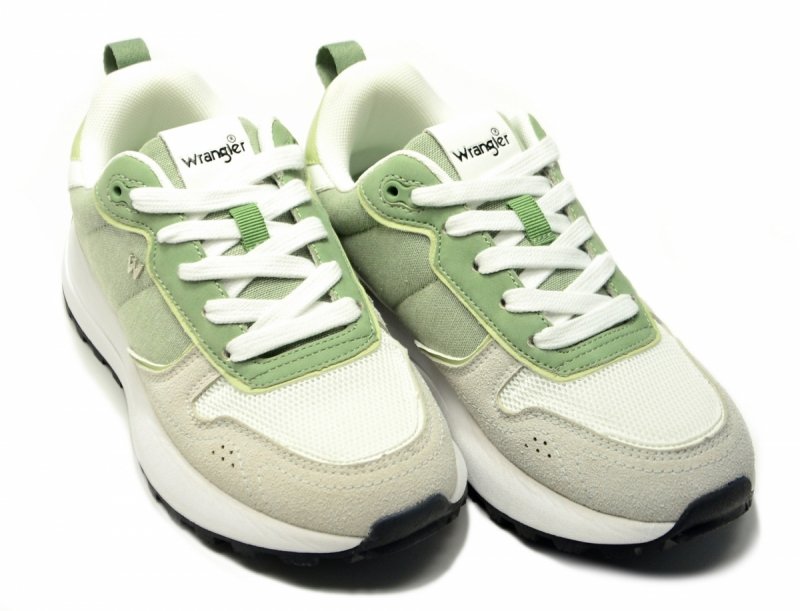 Sneakersy WRANGLER BONNIE 37 półbuty sportowe damskie białe zielone