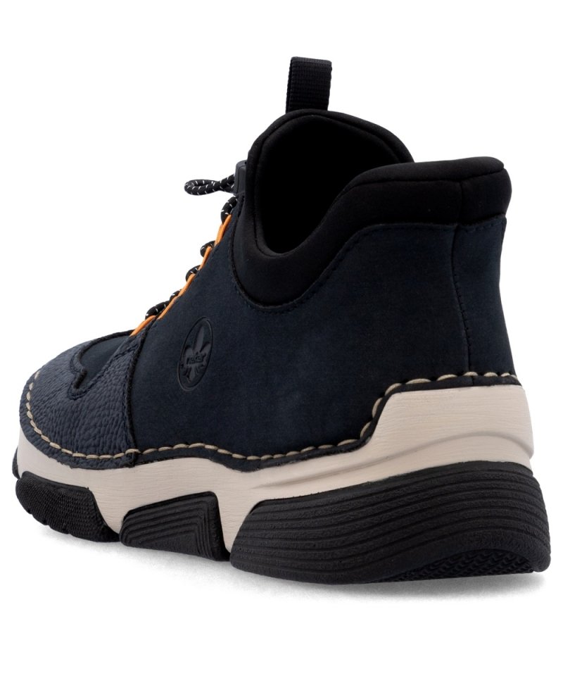 BOTKI sneakersy 37 RIEKER 45963 skóra granatowe damskie półbuty