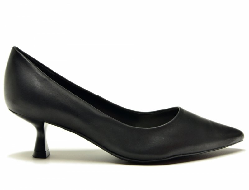 Czółenka 37 kaczuszki BOTTERO 365401 skóra czarne skórzane 