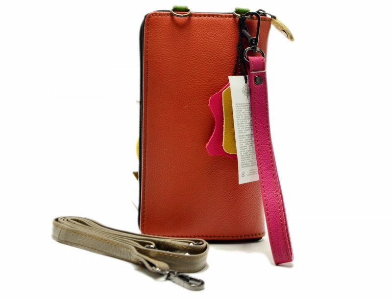 Torebka listonoszka OLIVKA skóra portfel kolorowa skórzana 