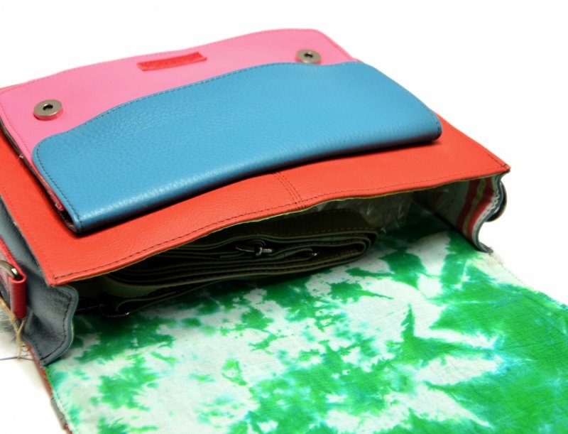 Torebka listonoszka OLIVKA skóra kolorowa skórzana 