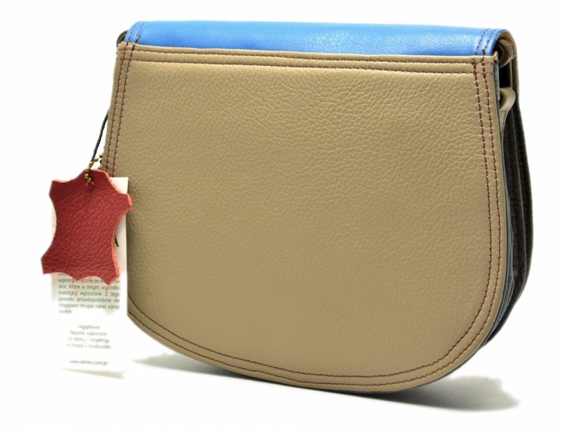 Torebka listonoszka OLIVKA skóra kolorowa skórzana 