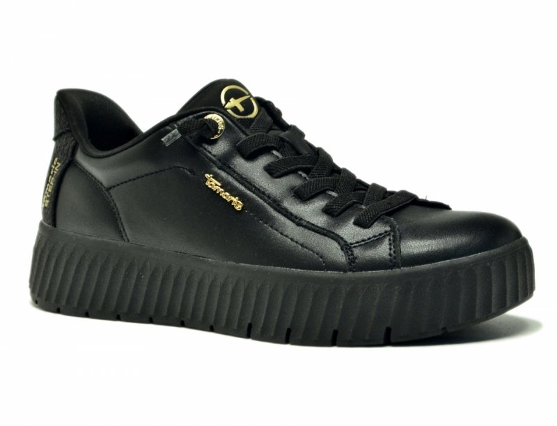 Półbuty 40 TAMARIS 83720 skóra sneakersy czarne skórzane step-in