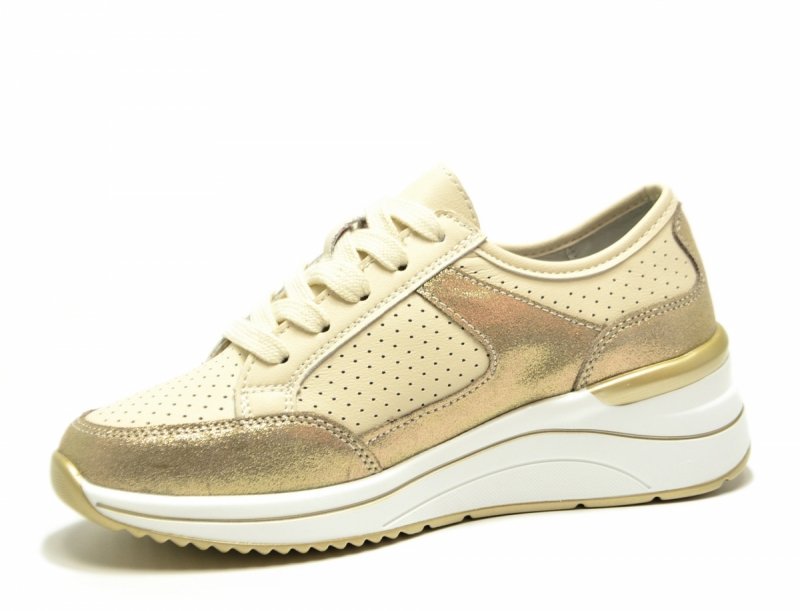 Półbuty sneakersy skóra 41 beżowe SOKOLSKI 391 beż skórzane