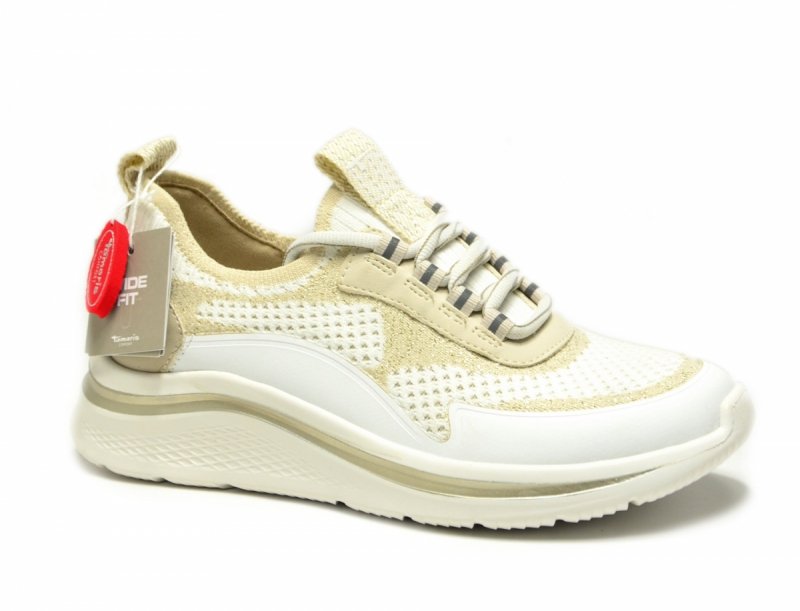 Sneakersy 36 TAMARIS 83727 półbuty białe beżowe