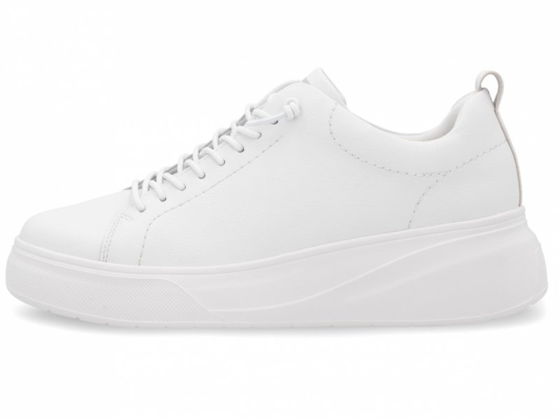 Półbuty sneakersy 40 RIEKER W2301 białe skóra damskie skórzane