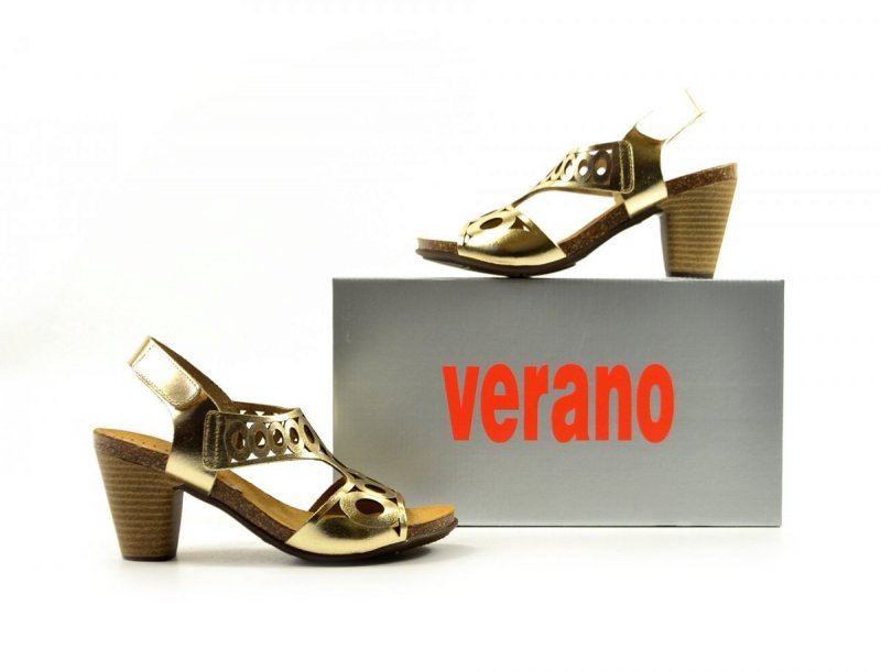 Sandały 40 skóra VERANO 8128 złote hiszpańskie