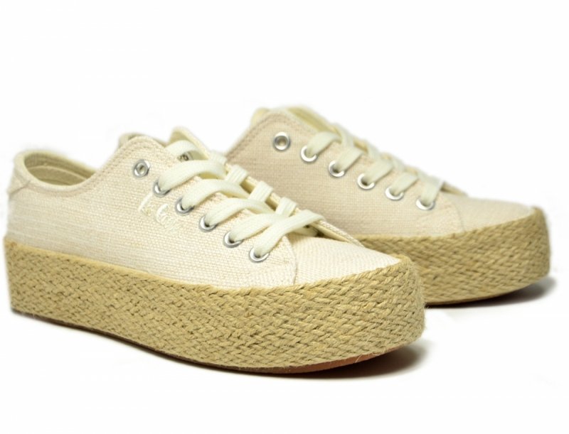 Półbuty espadryle 41 trampki LEE COOPER białe 3284 kremowe