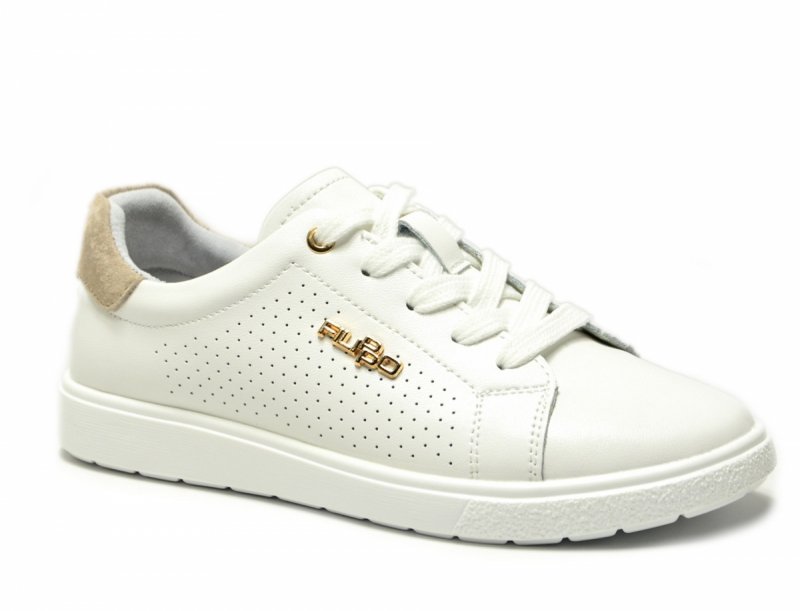 Półbuty 40 sneakersy 6738 skóra FILIPPO białe skórzane damskie