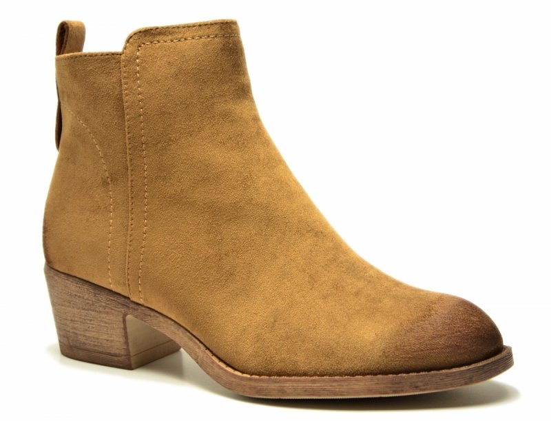 Botki 37 POTOCKI 12737 zamsz brązowe damskie brąz