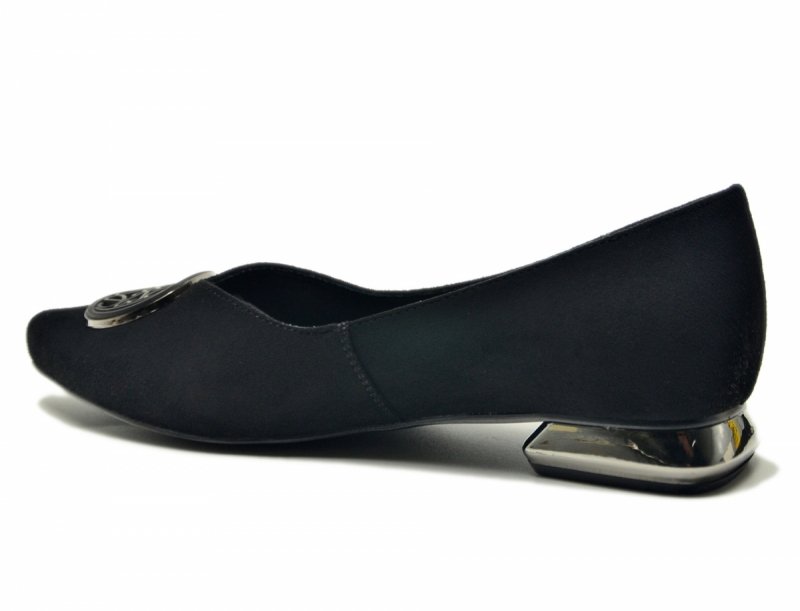 Baleriny półbuty 38 czarne zamsz POTOCKI 26-12808
