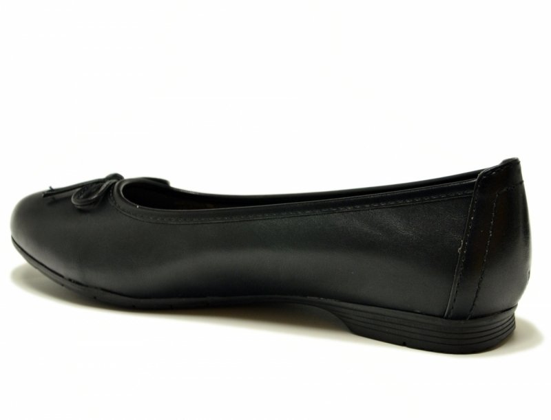 Baleriny damskie 36 JANA 22163 czarne półbuty balerinki