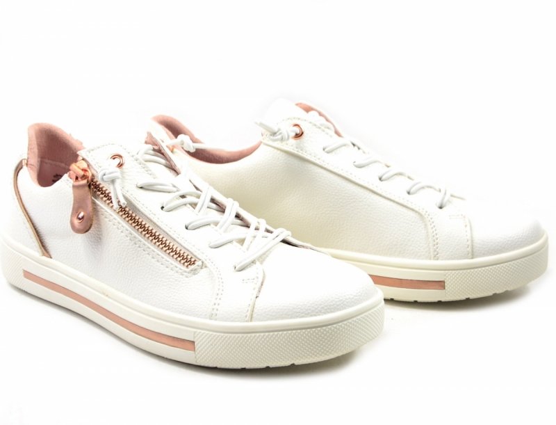 Półbuty sneakersy 39 JANA 23660 białe złote
