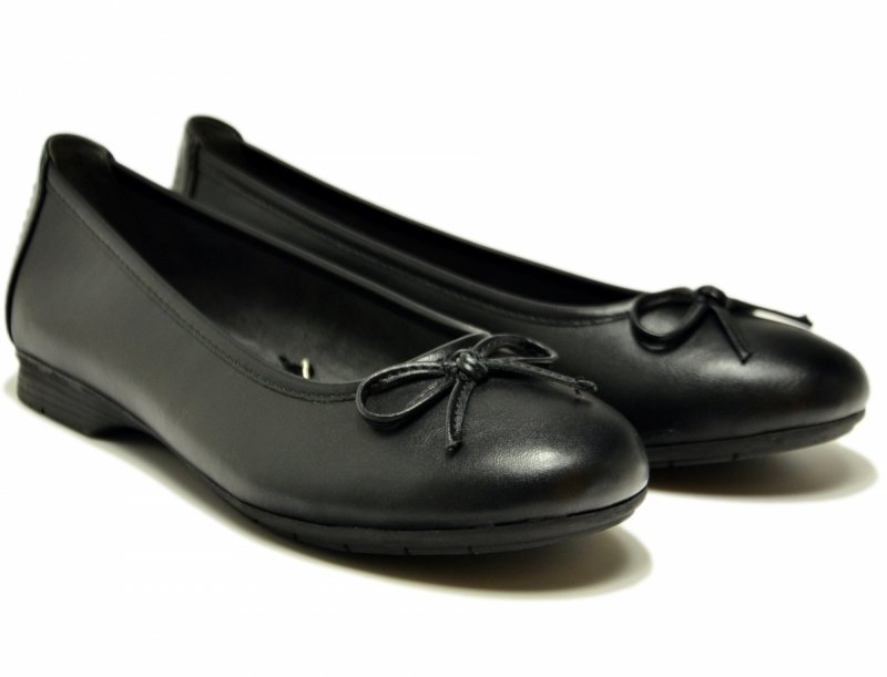 Baleriny damskie 40 JANA 22163 czarne półbuty balerinki
