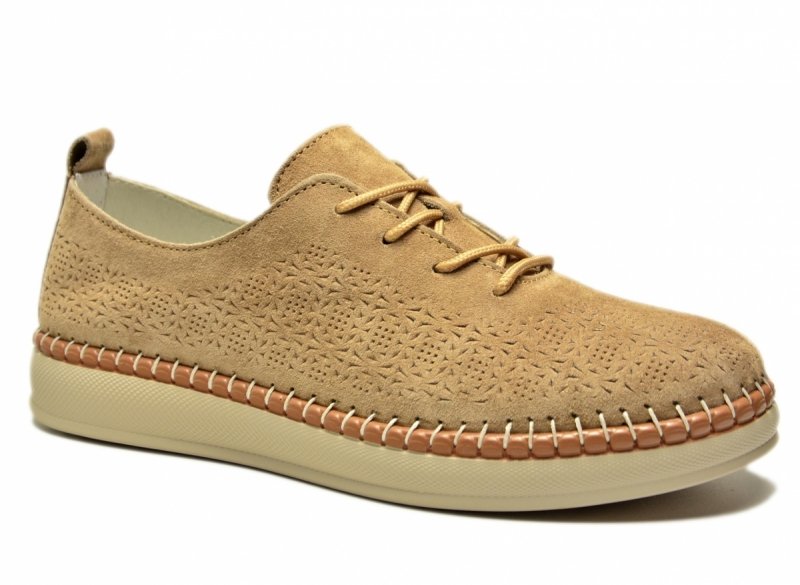 Półbuty beżowe 38 skóra FILIPPO 7674 skórzane beż 