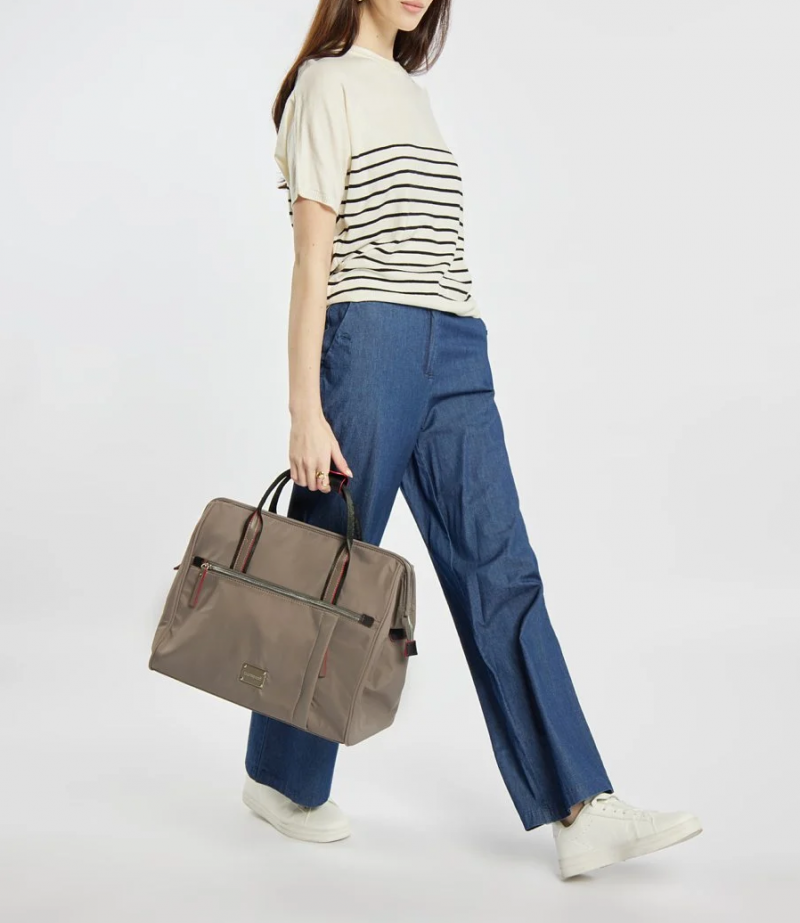 Torba podróżna MONNARI 2430 szara beżowa damska