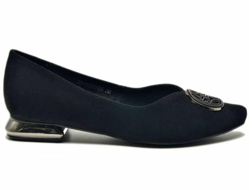 Baleriny półbuty 37 czarne zamsz POTOCKI 26-12808