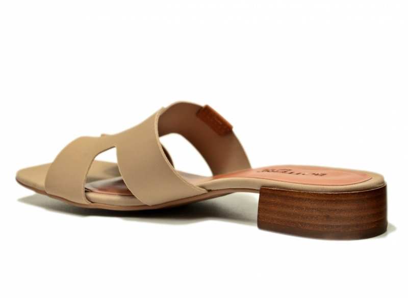 Klapki beżowe nude 36 BOTTERO lycra skóra 375803 beż