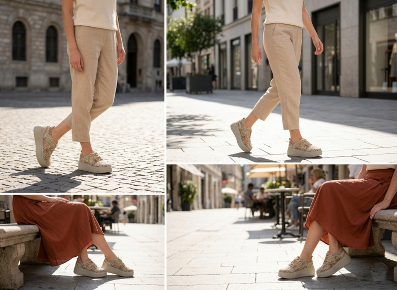 Sneakersy kolorowe 39 FILIPPO 7799 półbuty beżowe turkusowe