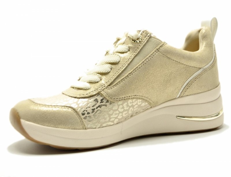 Sneakersy 40 TAMARIS 83714 skóra półbuty beżowe złote skórzane