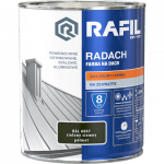 Radach 0,75L Zielony Ciemny RAL6007 PÓŁMAT farba na dach Rafil  ocynk stal aluminium 